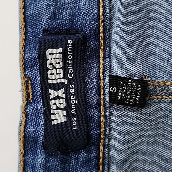 ⭐️3/ $30⭐️ Wax Jean Los Angeles California Blue Denim Jean Mini Skirt Size S - Picture 5 of 15